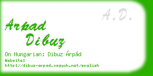 arpad dibuz business card